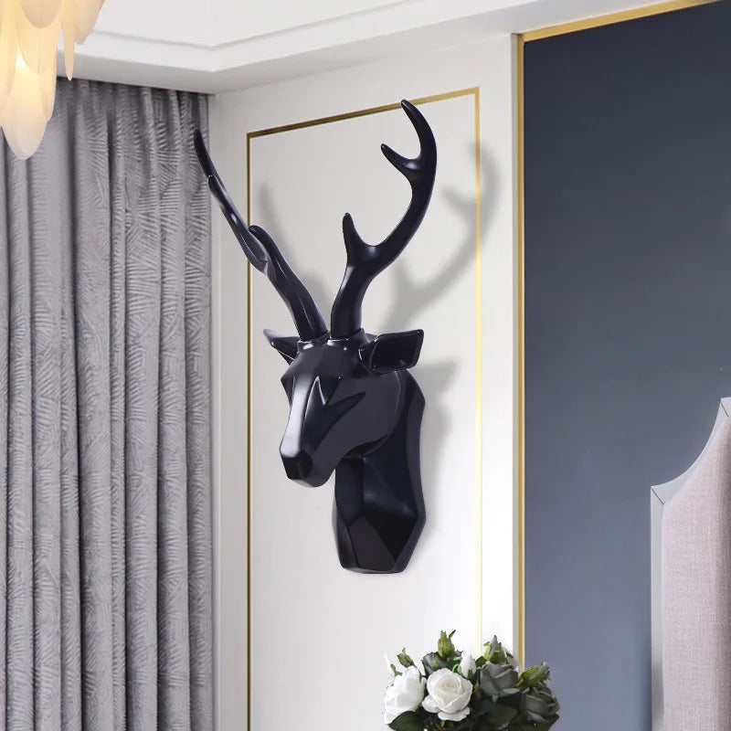 Skanto | 3D Hjortehode Statue for en Majestetisk Atmosfære - RegalDeer