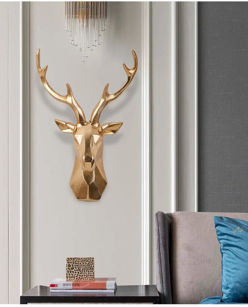 Skanto | 3D Hjortehode Statue for en Majestetisk Atmosfære - RegalDeer