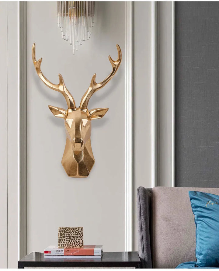 Skanto | 3D Hjortehode Statue for en Majestetisk Atmosfære - RegalDeer
