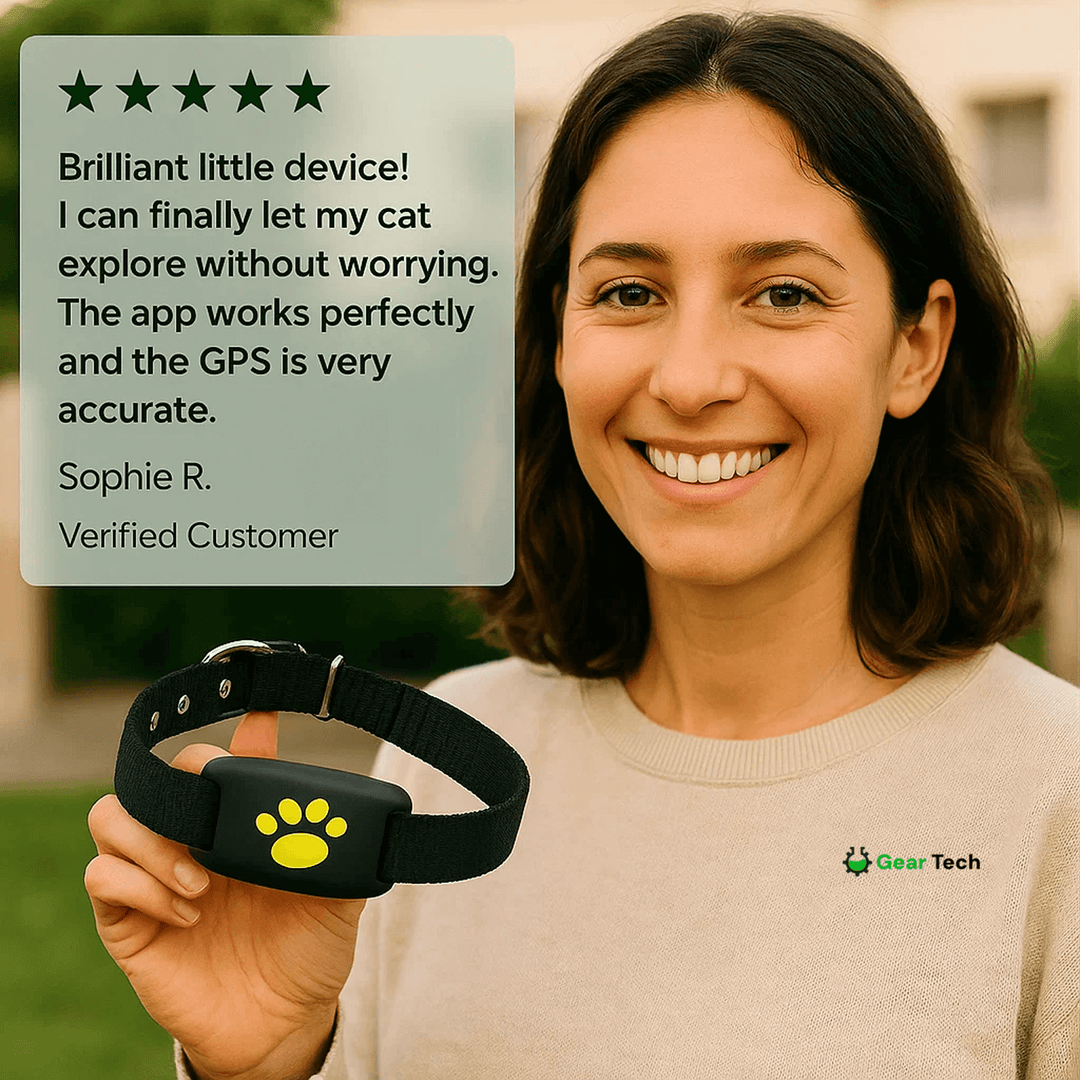Skanto | #1 Finn GPS Katt Tracker med Sanntidsplassering, Vanntett Design, og Aktivitetsovervåking for Kæledyrssikkerhet og Sporing