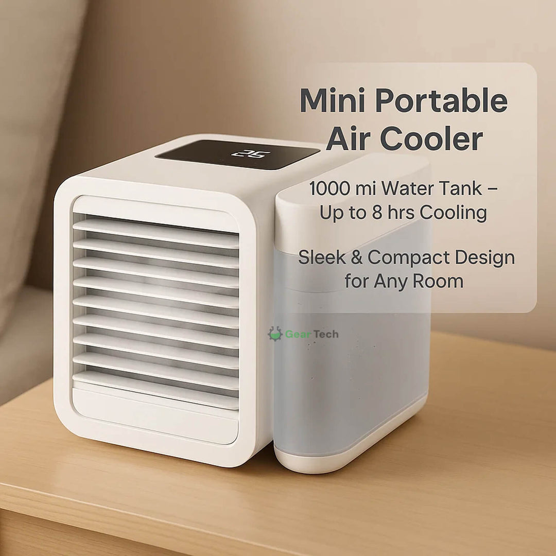 MicroCool Mini Air Conditioner Bærbar Fordampende Sumpkjøler med 1000ml Vanntank | Skanto