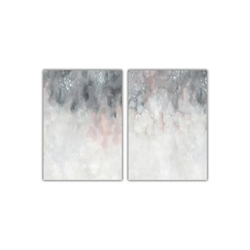 Abstract shades of pink gray minimalist wall art fine art canvas prints pictures for modern apartment living room art decor | Skanto
