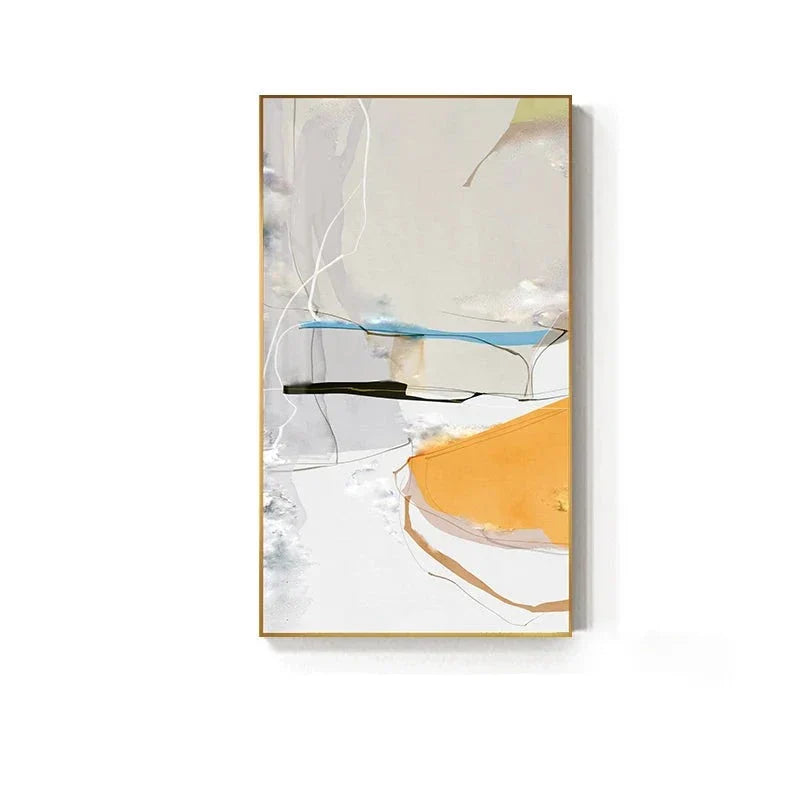 Fargerike skandinaviske abstrakte veggkunst Fine Art lerretsutskrifter Moderne bilder for leilighet stue foyer inngangsområde kunst dekor | Skanto