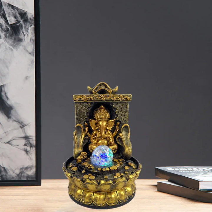 Skanto | Fantastisk Ganesha Statue med LED Indre Vannkilde