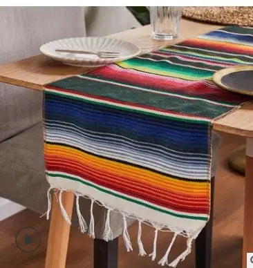 Skanto | Boho Vibrant Mexicansk Serape Teppe