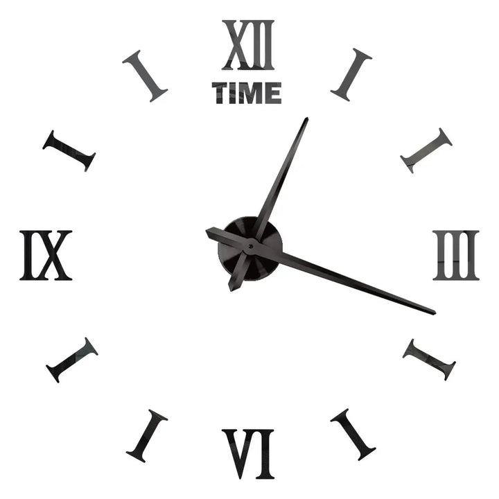 Large DIY 3D Mirror Acrylic Wall Clock for Kitchen, Dining Room, Living Room | Skanto