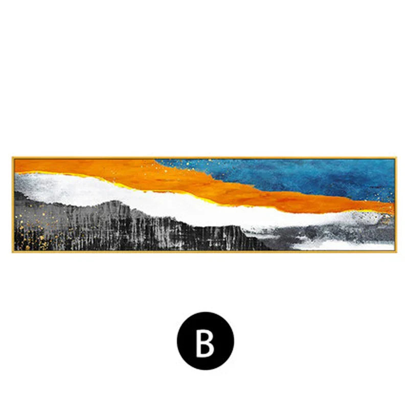 Moderne farger Mørk Abstrakt Veggkunst Fin Kunst Lærredstrykk Bredformat Bilder For Over Sofa Bilder For Over Sengen | Skanto