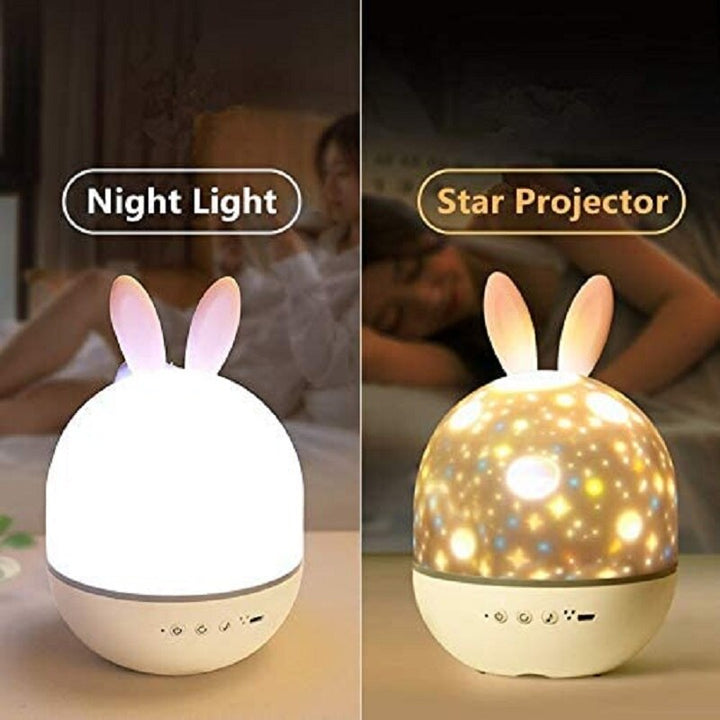 LED Universe Stars Bunny Prosjektor Nattlys | Skanto