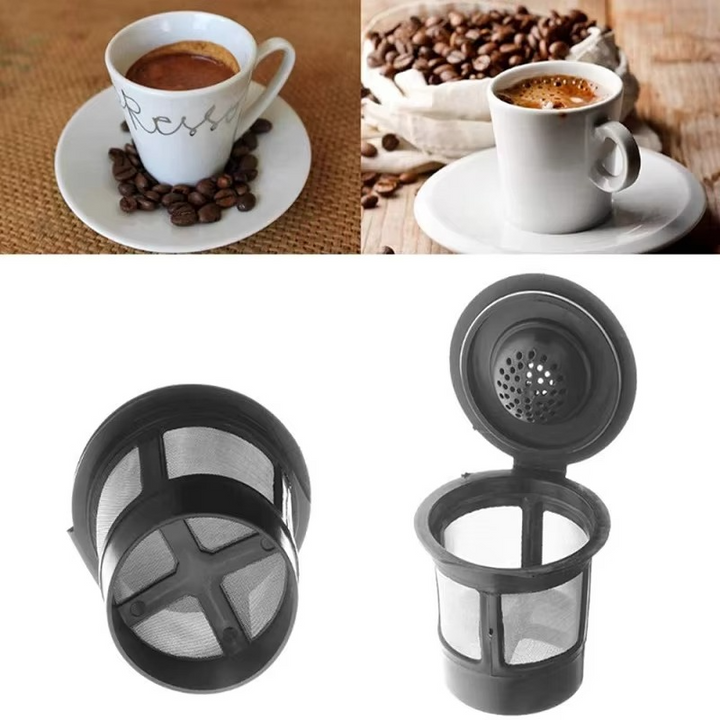 Skanto | 3-Pack Gjenbrukbare Rustfrie Stål Kaffe Filter Kapsler med Skje for 1.0 og 2.0 Bryggere