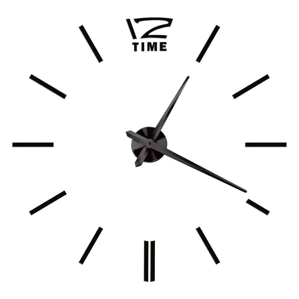 Large DIY 3D Mirror Acrylic Wall Clock for Kitchen, Dining Room, Living Room | Skanto