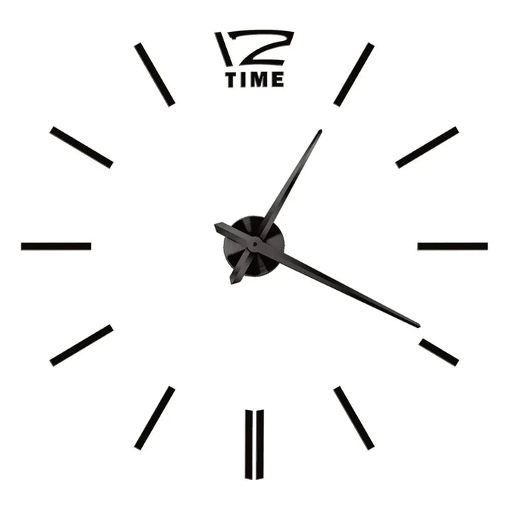 Large DIY 3D Mirror Acrylic Wall Clock for Kitchen, Dining Room, Living Room | Skanto