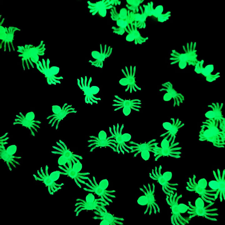 Skanto | 50Pcs Luminøse Glødende Edderkopper Halloween Dekorasjon