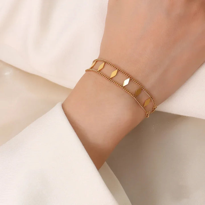 Skanto | Dobbeltlagd Tråd Diamantarmbånd