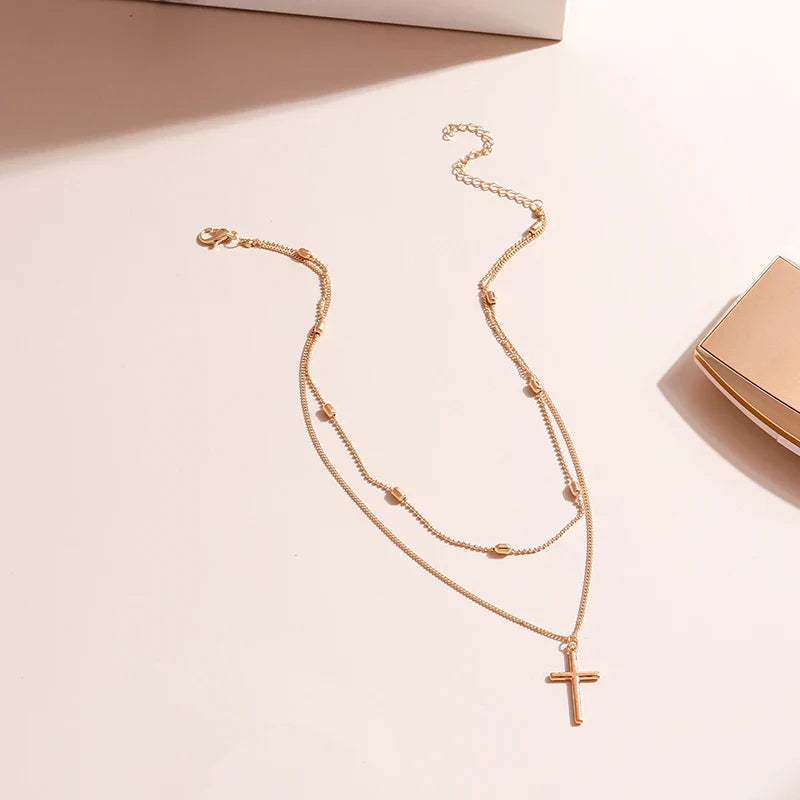 Skanto | Delikat Lagd Choker og Korshalssmykke