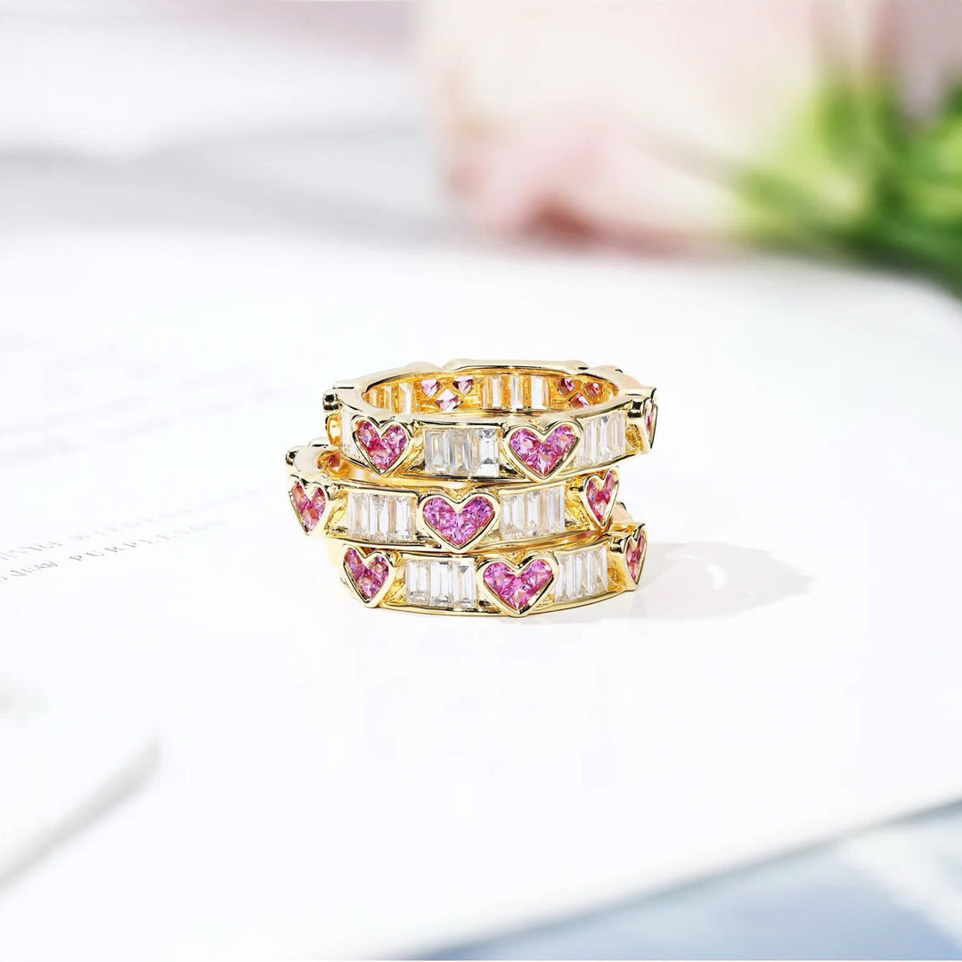 Skanto | Elegante Hjerte Wrap Baguette Diamant Ring