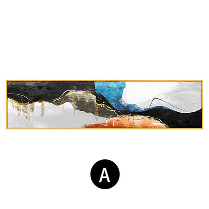 Moderne farger Mørk Abstrakt Veggkunst Fin Kunst Lærredstrykk Bredformat Bilder For Over Sofa Bilder For Over Sengen | Skanto