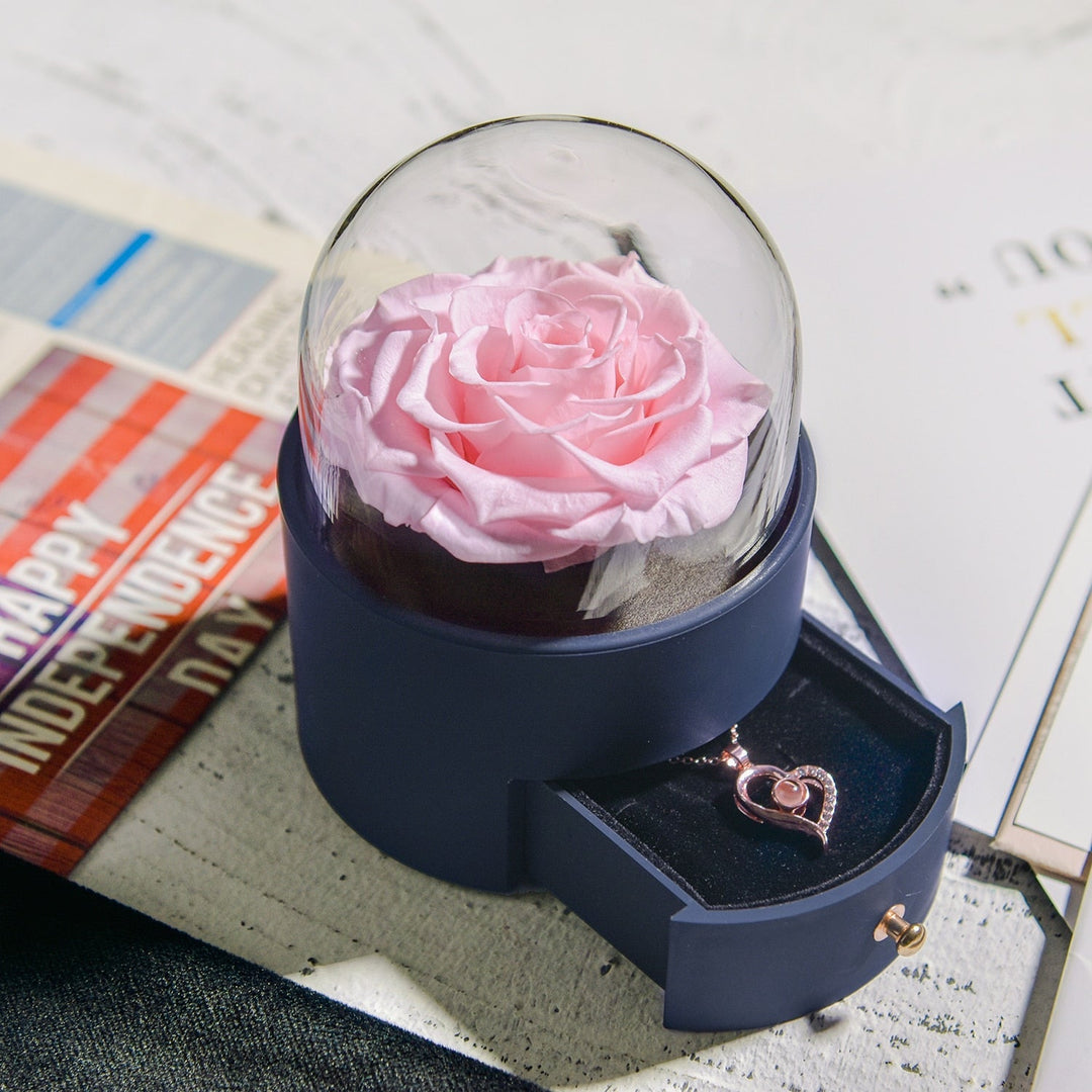 Skanto | Naturlig Evig Rose Smykkeske