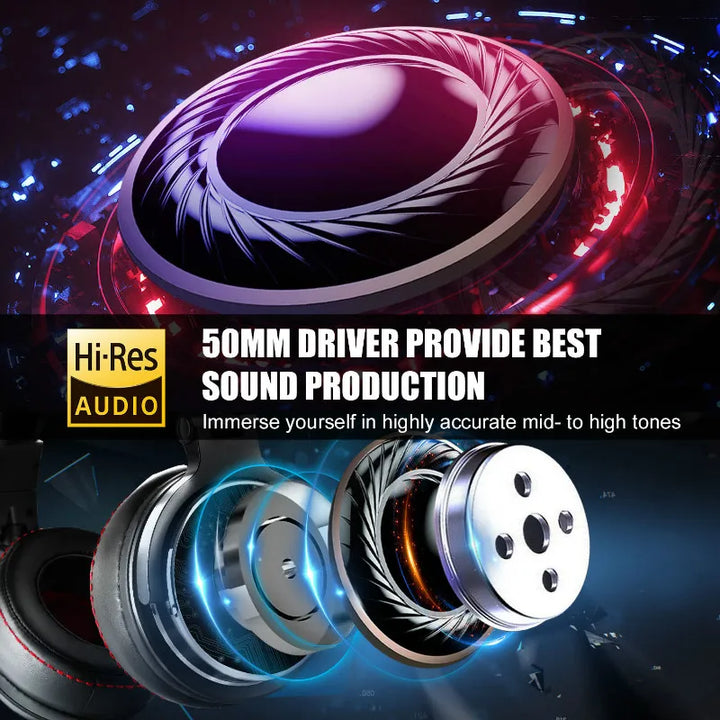 Oneodio Kablet Studio Pro 50 & Pro 30 DJ Hodetelefoner med Mikrofon - TWS Støydempende HiFi Stereo Dynamisk Hodesett