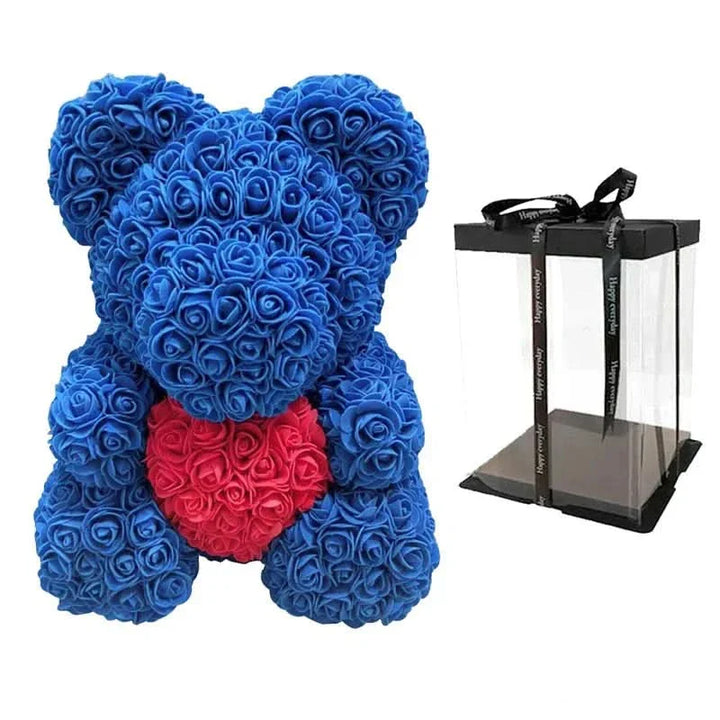 Skanto | Rose Teddy Bear with Handmade Foam Roses – 40cm