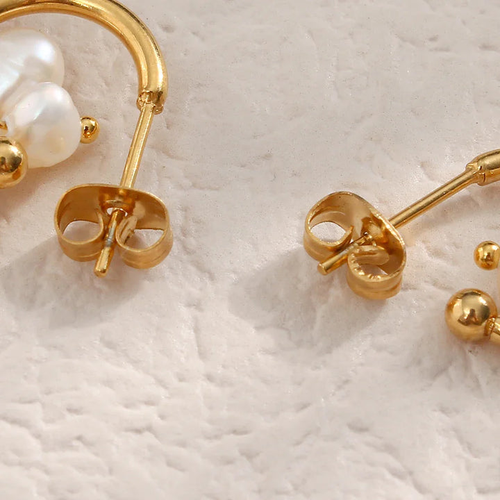 Skanto | 18k Delikat Perle Drapere Øredobber