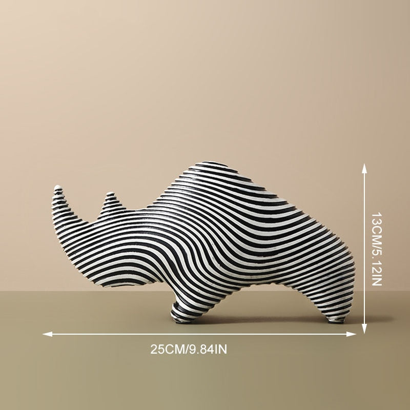 Skanto Figurer Hjem Deko Rom Harz Neshorn Skulpturer Figurer For Innendørs Ornamenter Hjem Deko Kunst Håndverk Tilbehør