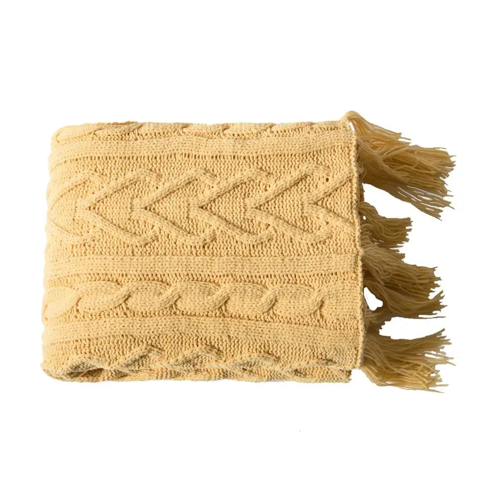HeartCozy Blanket – Luxe Chenille Blanket with Heart Fringes Skanto