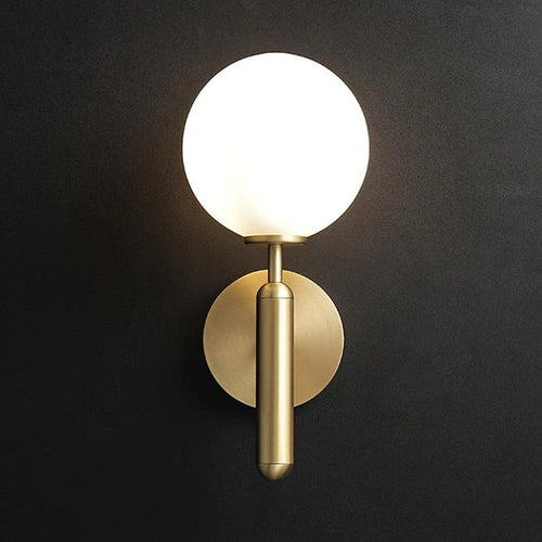 Moderne Glass Rund Vegglampe | Skanto