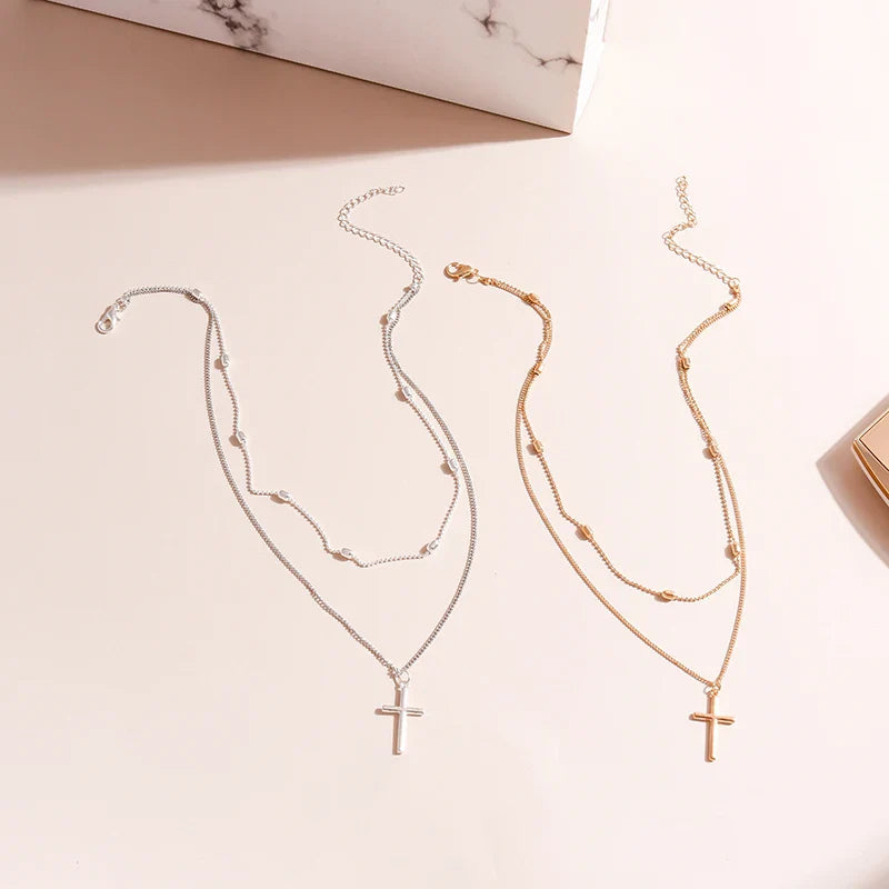 Skanto | Delikat Lagd Choker og Korshalssmykke