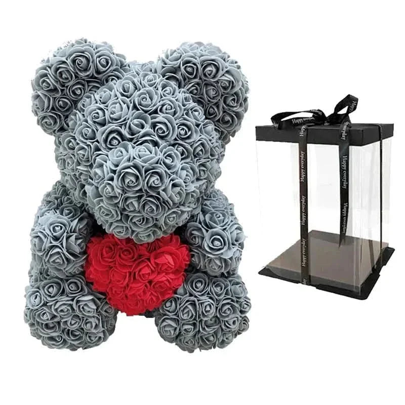 Skanto | Rose Teddy Bear with Handmade Foam Roses – 40cm