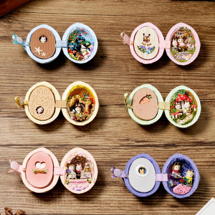 Håndlagd Tre Miniatyr Valnøtt Dukkehus | Skanto