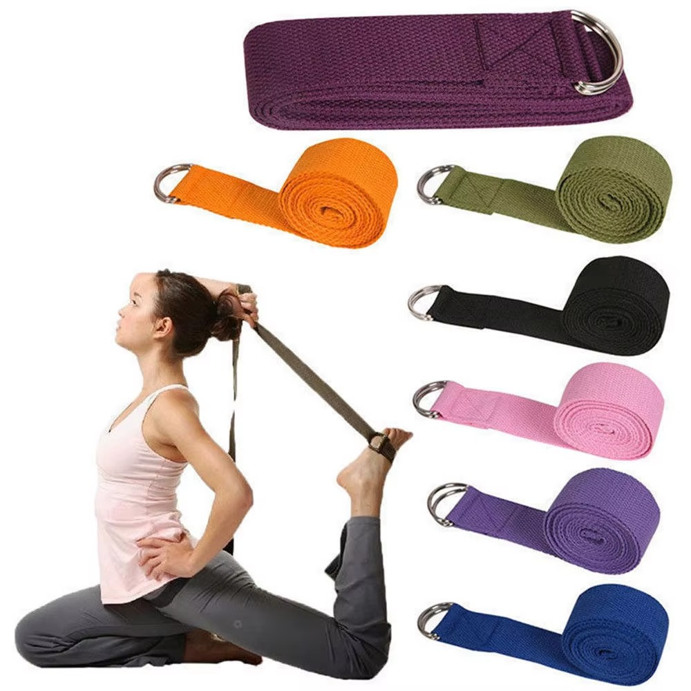 Skanto | Premium bomull yoga stropp med justerbar D-ring spenne for stretching og pilates