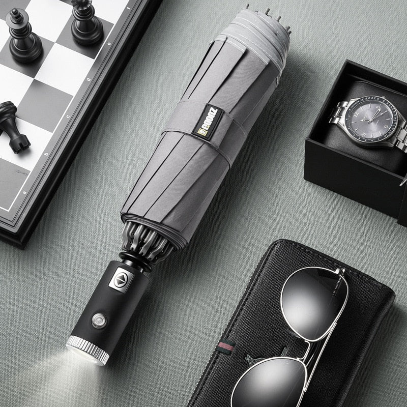 Skanto | Regnvern Elegant Automatiske LED Paraply