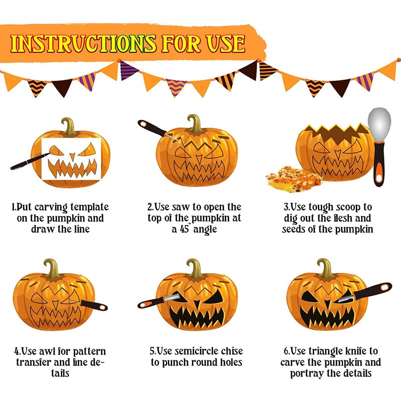 Skanto | Alt-i-ett Gresskarskjæring Sett