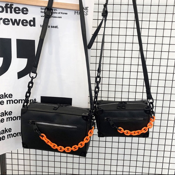 Skanto | Unisex Crossbody Kjede Lær Budveske