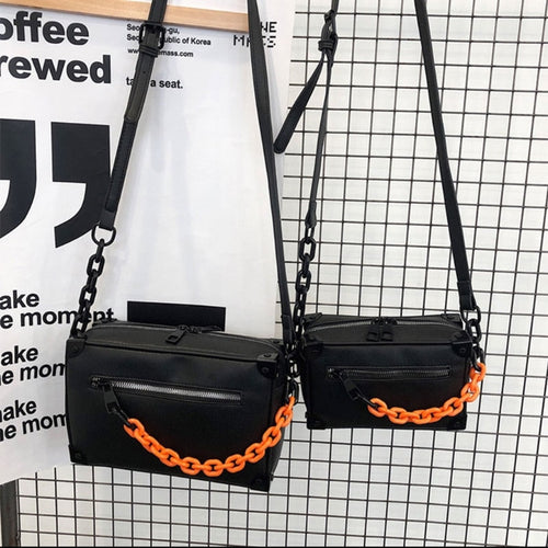 Skanto | Unisex Crossbody Kjede Lær Budveske