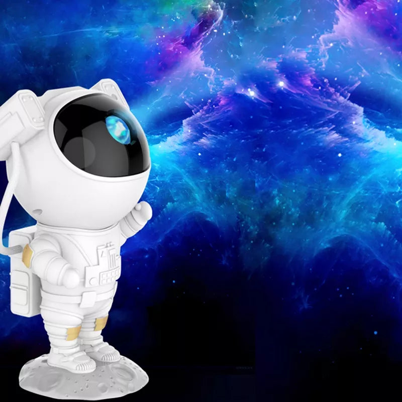 Astronaut Nattlys Prosjektor – LED Stjernehimmel Prosjektor for Barnerom, Beroligende Nattlys med Galakse- og Romprojeksjon, Dimbar og Justerbar | Skanto