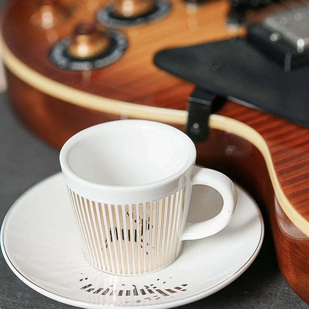 Norvo | Kreativ dynamisk SLR kopp Leopard anamorfisk zebra kopp Luycho kaffe te kopp sett med underlag 90ml-225ml