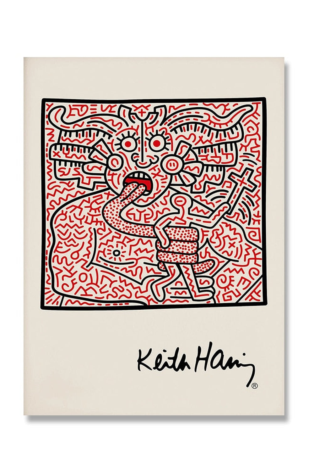 Skanto | Keith Haring Inspirert Lerretskunst