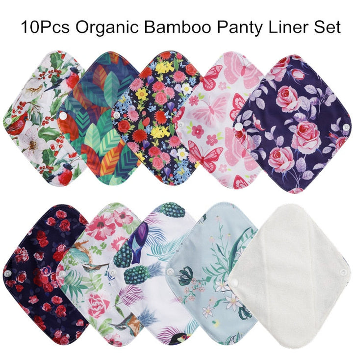 Skanto | 10Pcs Gjenbrukbareputer - Økologiske menstruasjons gjenbrukbare puter