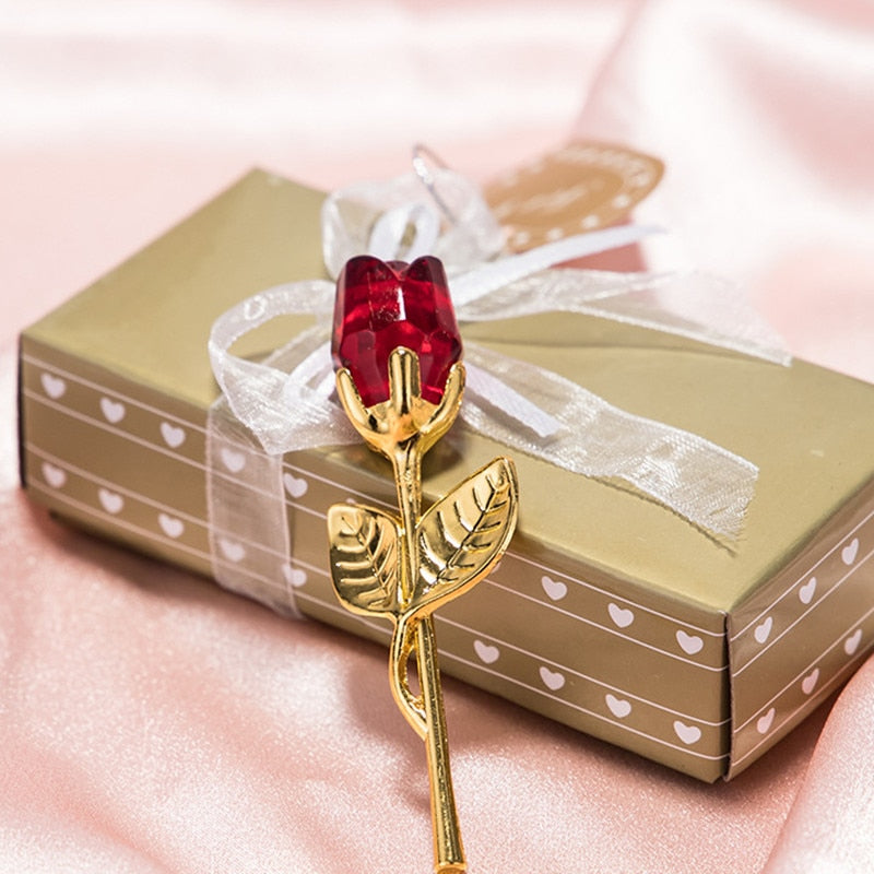 Skanto | Luksus Krystall Rose i Gaveeske – Valentinsdaggave til Henne