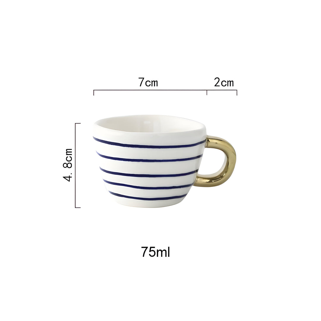 Keramisk krus med geometrisk design – Stilig og moderne | Ideell for kaffe eller te