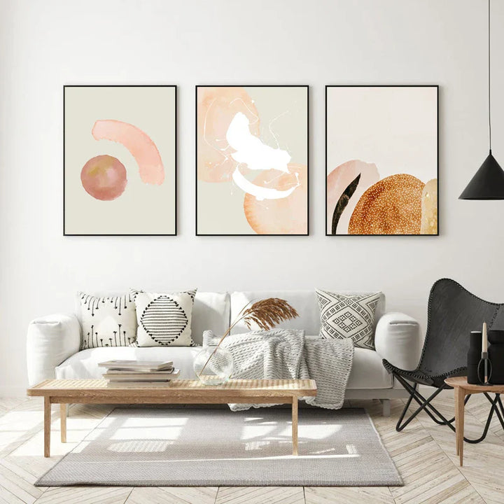 Minimalist Pastel Watercolor Wall Art Canvas Prints Modern Abstract Nordic Pictures for Living Room Bedroom Art Decor | Skanto