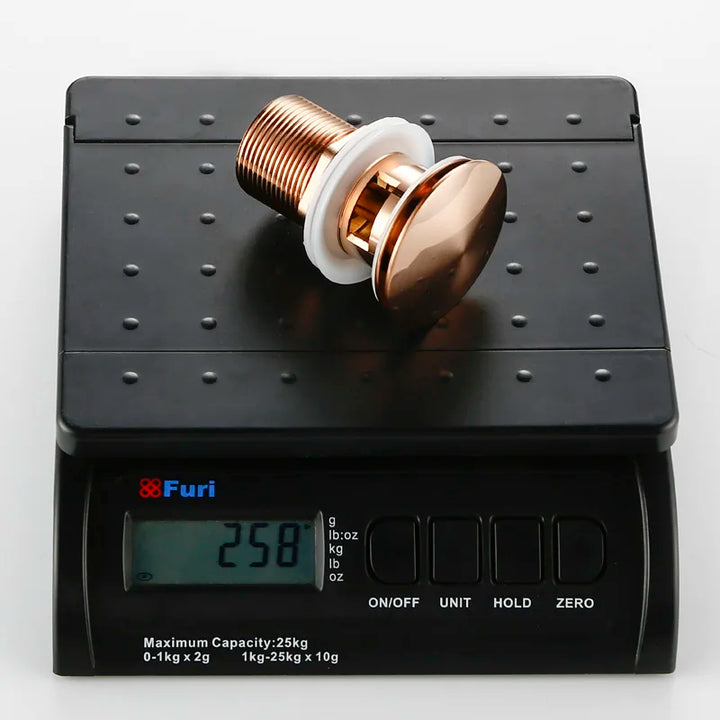 Bagnolux Rose Gold Sink Drain Valve Skanto