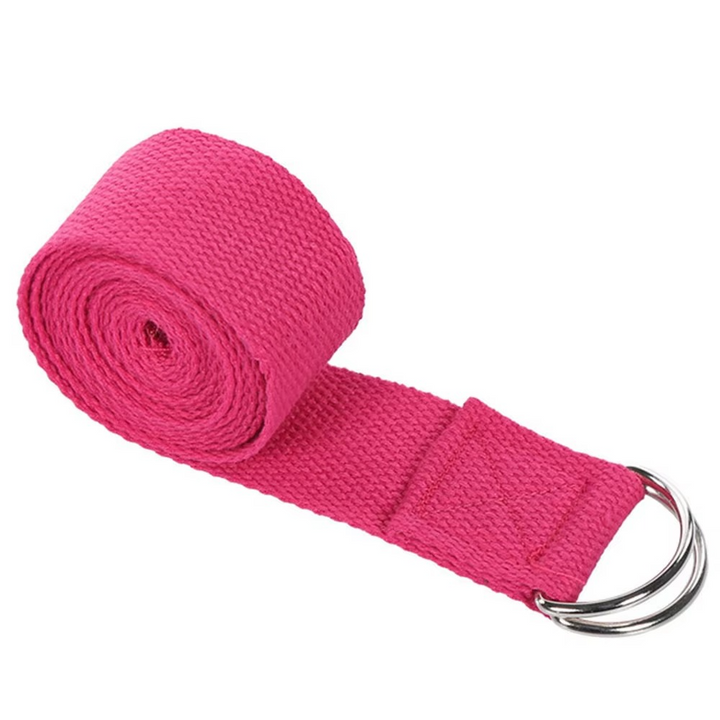Skanto | Premium bomull yoga stropp med justerbar D-ring spenne for stretching og pilates