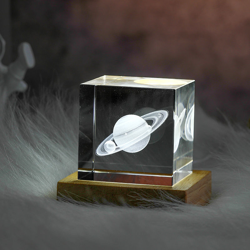 Skanto | 3D Krystall Cube Måne Nattlampe