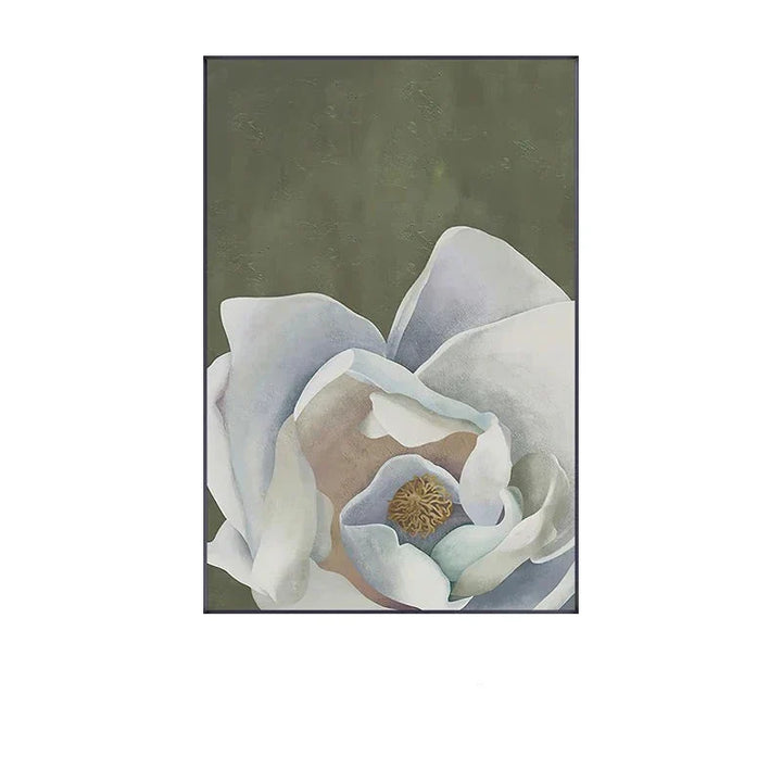 Skandinavisk Large Flower Wall Art Fine Art Canvas Prints White Petal Flower Posters Modern Botanical Pictures For Foyer Living Room | Skanto