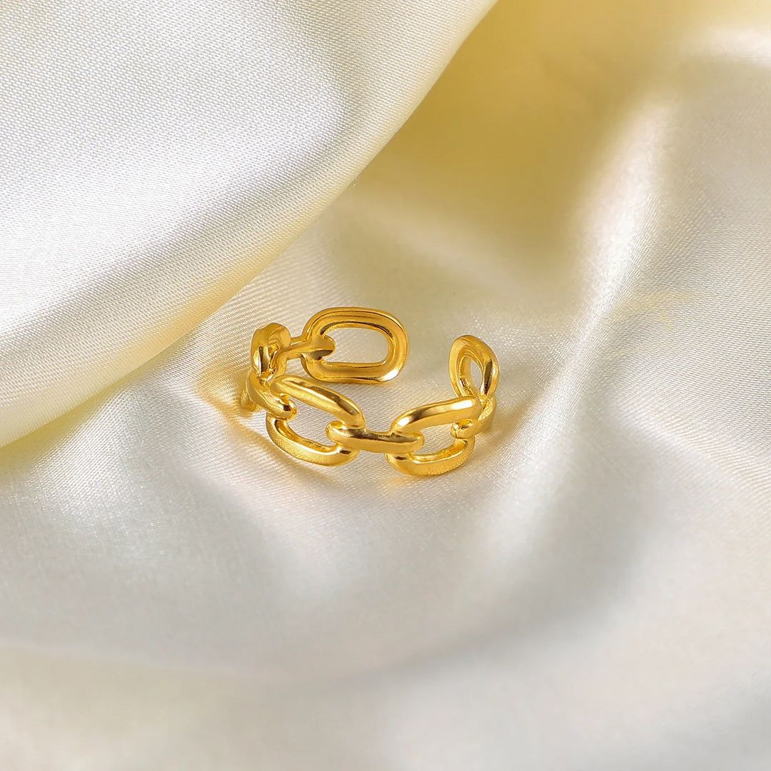 Skanto | 18k Justerbar Elegant Kjede Koblet Ring