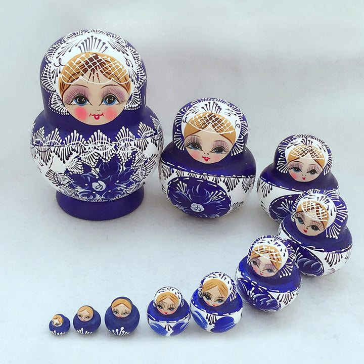Skanto | 10 stykker/sett med tre russiske matryoshka dukker