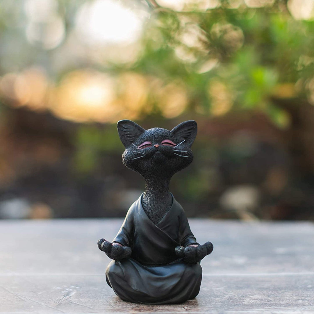Whimsical Buddha Cat Figur Figur | Skanto