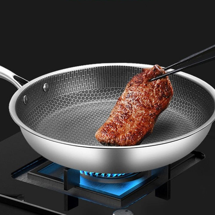 Norvo | Premium rustfritt stål stekepanne med non-stick pixel teknologi – Perfekt for sunn steking